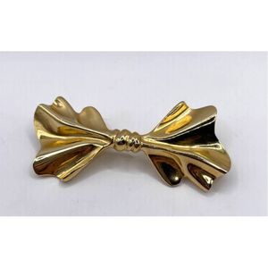 Vintage Accessocraft NYC Gold Tone Bow Brooch Pin‎